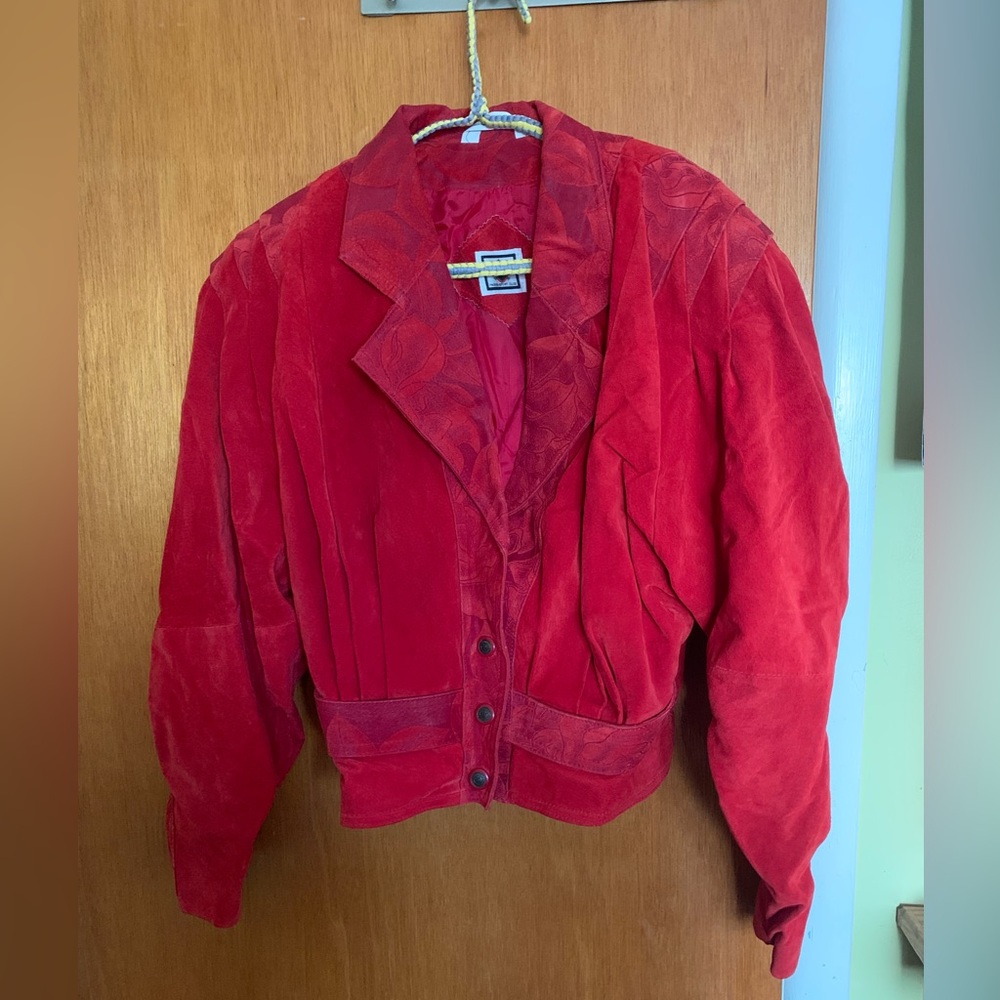 Vintage Red Suede Jacket